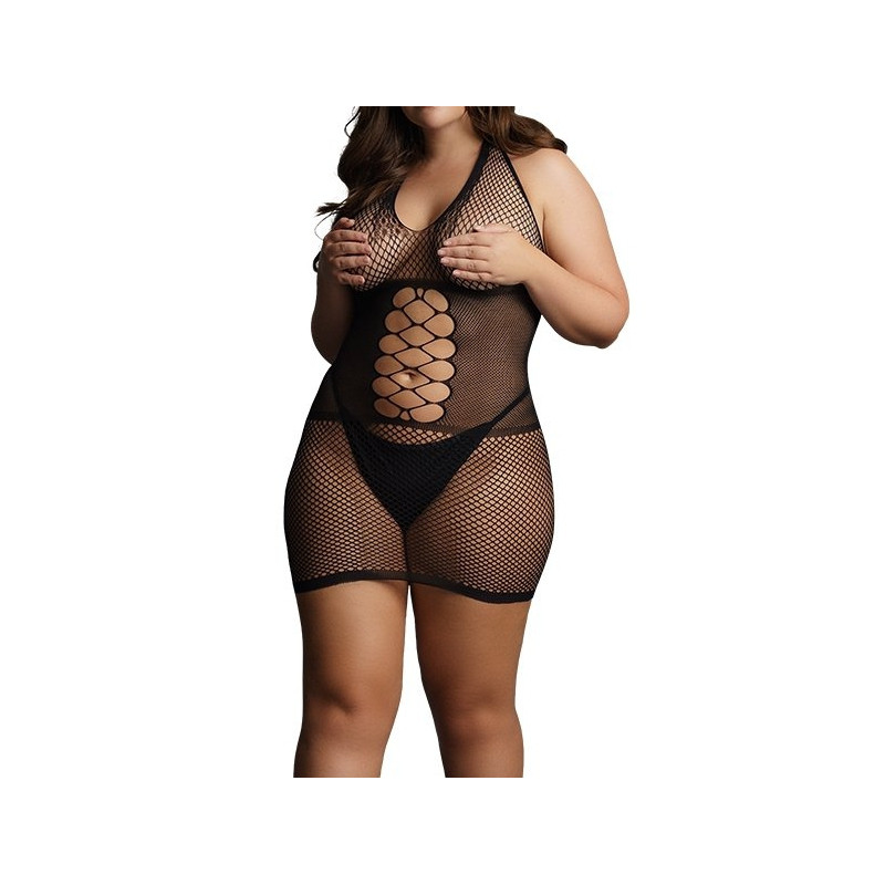 Le Désir Robe sexy Grande Taille PEEK-A-BOO Noire